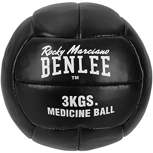 BENLEE Rocky Marciano 960183 Unisex – Erwachsene PAVELEY Artificial Leather Medicine Ball, Black, 3kg von BENLEE Rocky Marciano