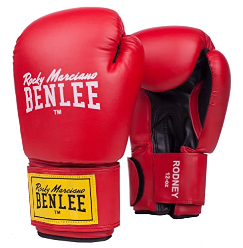 BENLEE Rocky Marciano Boxhandschuhe Pu Training Gloves Rodney, Rot/Schwarz, 10 von BENLEE Rocky Marciano