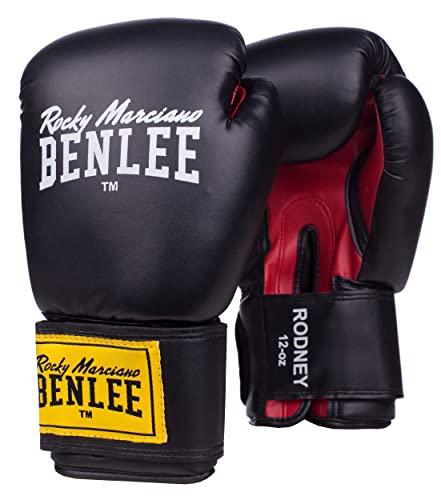 BENLEE Rocky Marciano Boxhandschuhe Training Gloves Rodney, Schwarz/Rot, 10, 194007 von BENLEE Rocky Marciano