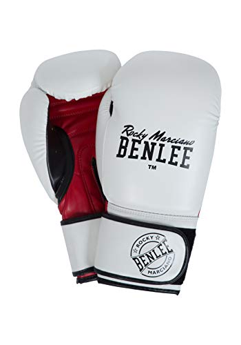 BENLEE Rocky Marciano Unisex Trælim Boxhandschuhe, White/Black/Red, 8 oz EU von BENLEE Rocky Marciano