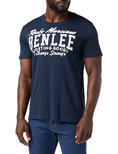 Benlee Herren T-Shirt Normale Passform Retro Logo Dark Navy L von BENLEE Rocky Marciano