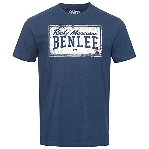 BENLEE Herren T-Shirt Normale Passform BOXLABEL Navy L von BENLEE Rocky Marciano