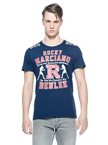 Benlee Herren T-Shirt schmale Passform Gymnasium Navy XXL von BENLEE Rocky Marciano