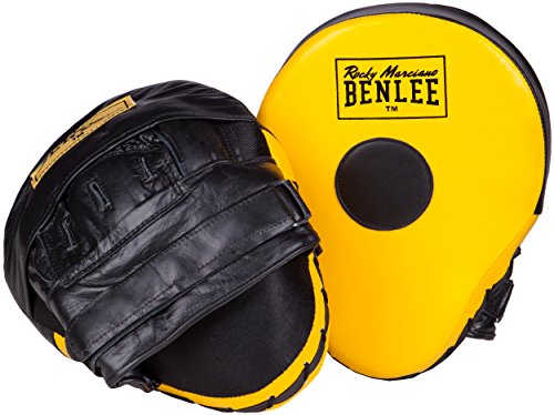 Benlee Handpratzen aus Leder (1 Paar) Jersey Joe Black/Yellow one Size von BENLEE Rocky Marciano