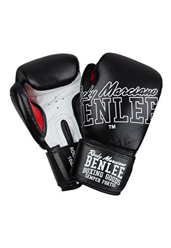 Benlee Boxhandschuhe aus Leder Rockland Black/White 08 oz von BENLEE Rocky Marciano