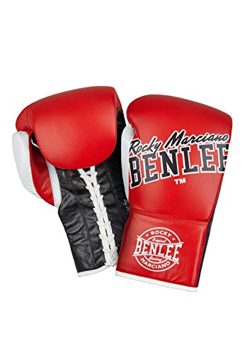 BENLEE Rocky Marciano Unisex – Erwachsene Big BANG Leather Contest Gloves, Red, 10 oz L von BENLEE Rocky Marciano