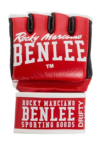 BENLEE Rocky Marciano Unisex – Erwachsene DRIFTY Leather MMA Gloves, Red, L von BENLEE Rocky Marciano