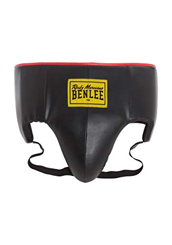Benlee Rocky Marciano Unisex – Erwachsene Lucca Artificial Leather Groinguard, Schwarz, M von BENLEE Rocky Marciano