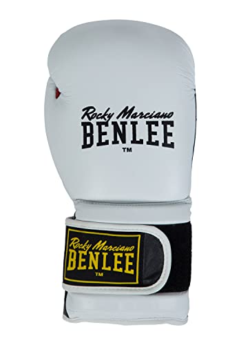 Benlee Boxhandschuhe aus Leder Sugar Deluxe White 12 oz von BENLEE Rocky Marciano