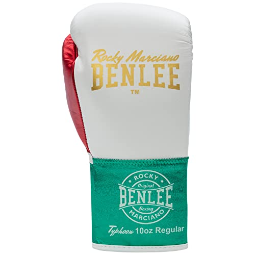 BENLEE Boxhandschuhe aus Leder Typhoon White/Green/Red 10 oz R von BENLEE