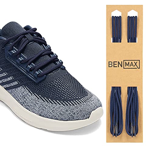 BENMAX SPORTS 2 Paar Schnürsenkel Runde – Schuhbänder 4 mm Runde Reißfeste Schnursenkel für Stiefel, Sportschuhe, Arbeitsschuhe (Blau, 120 cm) von BENMAX SPORTS