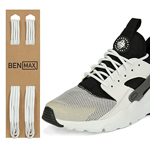 BENMAX SPORTS 2 Paar Schnürsenkel Runde – Schuhbänder 4 mm Runde Reißfeste Schnursenkel für Stiefel, Sportschuhe, Arbeitsschuhe (Weiss, 120 cm) von BENMAX SPORTS
