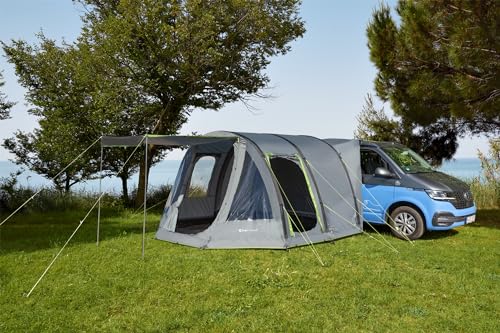 BERGER Busvorzelt Touring Air - aufblasbar freistehend Outdoor Zelt Luftzelt - Autozelt Vorzelt Camping Zelt für Bus, SUV, Auto - Schnellaufbau Zelt Auto inkl. Luftpumpe von BERGER