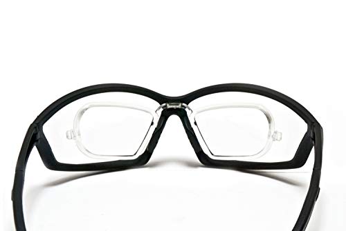 BERTONI Sportbrille Sehstärke mit Adapter für brillenträger für Radsport Motorrad Ski Golf Lauf Running - AF100 Windschutz für Brillenträger (Transparent) von BERTONI