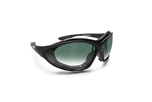Motorrad-Schutzbrille mit Antibeschlag-Gläsern – Bügel austauschbar durch Gummiband by Bertoni Italy – FT333B von BERTONI