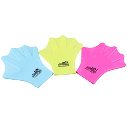 BESPORTBLE 1 Paar Schwimmhandschuhe Aqua Training Handschuhe geschlossen Vollfinger Wasserdicht Gewebte Wasserhandschuhe Paddel für Tauchen Schwimmbad von BESPORTBLE