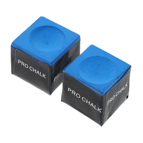 BESPORTBLE 2 Stück Professionelle Billiard Kreidewürfel Tiefblaue Snooker Cue Chalk Gleichmäßige Verteilung Schonend für Queue Spitzen für Turniere und Freizeitspiele von BESPORTBLE