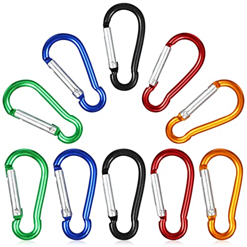 BESPORTBLE 40 Stück Karabiner, Klein Schlüsselanhänger Karabiner Bunt Karabiner Aluminium Schnapphaken Mini Karabiner Schlüsselanhänger für Camping Reisen Rucksack von BESPORTBLE