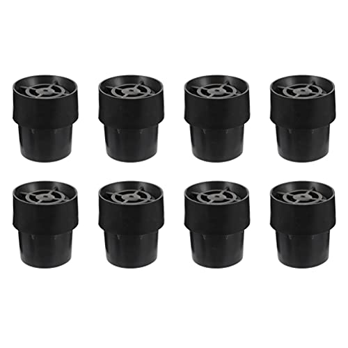 BESPORTBLE 8Pcs Gummi Bein Tipps Trampolin Bein Kappe Ersatz Anti- Slip Möbel Fuß Umfasst Matte Runde Boden Protektoren für Tisch Stuhl Schwarz von BESPORTBLE