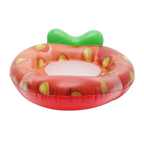 BESPORTBLE Aufblasbare Pool luftmatratze mit Netz Hängematte Erdbeer Design Wasserdichter PVC Wasserliege für Erwachsene Party Pool Lounge Schwimminsel von BESPORTBLE