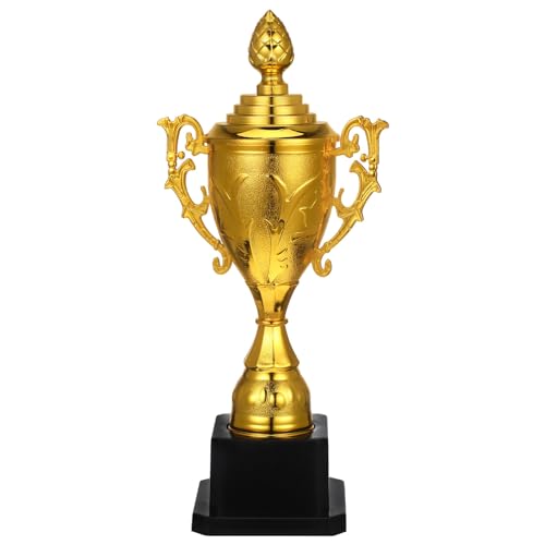 BESPORTBLE Goldener Trophäenpokal – 22 Cm Große Sport-Meisterschaftstrophäe Kunststoff-Trophäe Für Dekorationsturniere Preisverleihungsparty von BESPORTBLE