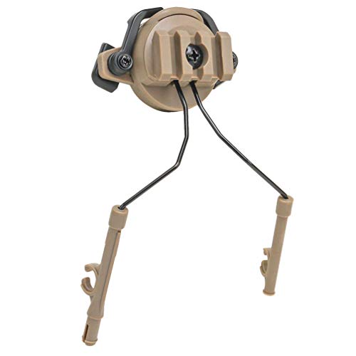 BESPORTBLE Helm Headset Adapter Arc Rail Adapter Aufhängung Kopfhörer Halterung Jagd Ohrenschützer Unterstützung Aufsätze Zubehör 19-21 Mm (Braun) von BESPORTBLE