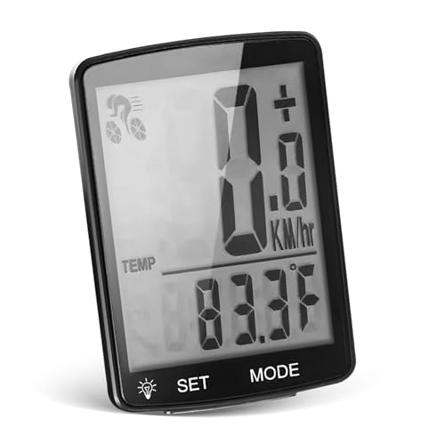 BESPORTBLE Kabelloser Fahrradcomputer Mit LCD-Display Multifunktions-fahrradtacho Wasserdichter Odometer Für Radfahrer Kompakt Und Leicht Für Geschwindigkeit Und Zeitmessung von BESPORTBLE