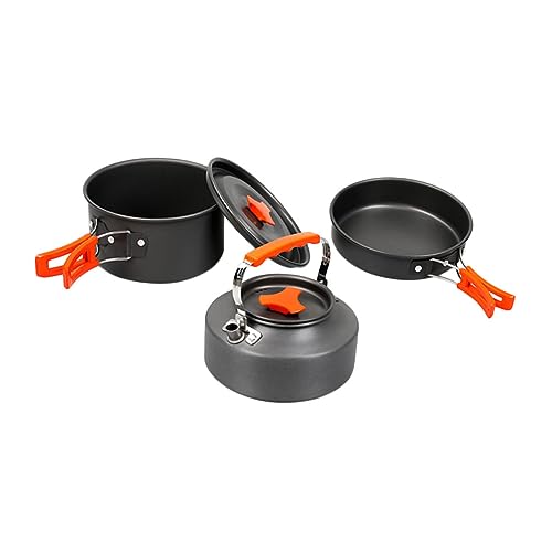 BESPORTBLE Outdoor Kochtopf Für Gaskocher Campingkochgeschirr Campingtopf Bratpfanne Camping Kochgeschirr Picknick Kochen Pan Topf Camping Utensilien von BESPORTBLE