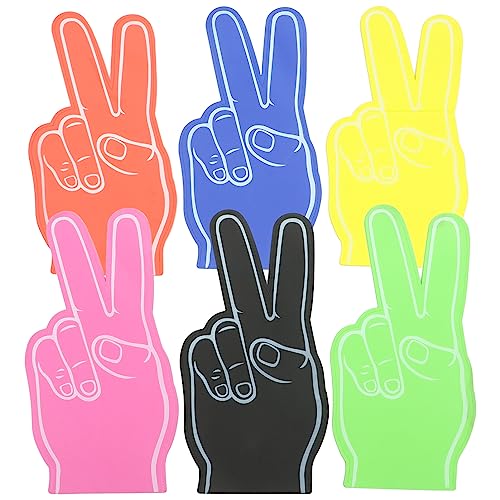 BESPORTBLE Schaumstoff-Finger 6 Stück Riesiger Schaumstoff-Finger DIY Leere Schaumstoff-Hand Jubelnder Schaumstoff-Finger Cheerleading-Requisite Für Leichtathletik von BESPORTBLE