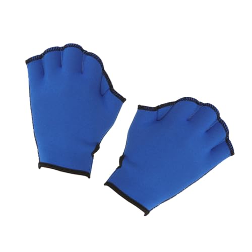 BESPORTBLE Webbed Schwimmhandschuhe Trainingshandschuhe mit Handpaddel für Damen und Herren Atmungsaktiv Verstellbarer Klettband Wasserabweisend Muskeltraining im Pool Blau von BESPORTBLE