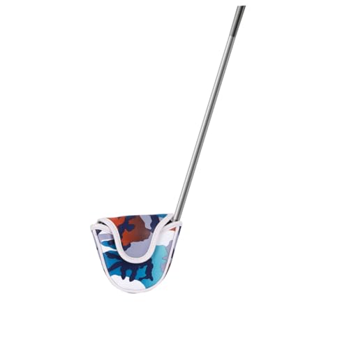 BESPORTBLE wasserdichte PU Leder Golf Putter Schlägerblatt Schutzhülle mit Magnetischem Verschluss Langlebige Kopfabdeckung für Mallet Putter Modisches Camouflage Design Passend für von BESPORTBLE