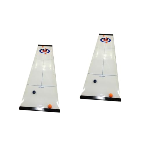 BESTonZON 2 Sätze Tischspielspielzeug Curlingball Spielzeug Lernspielzeug Freizeitsportspielzeug Desktop Curlingball von BESTonZON