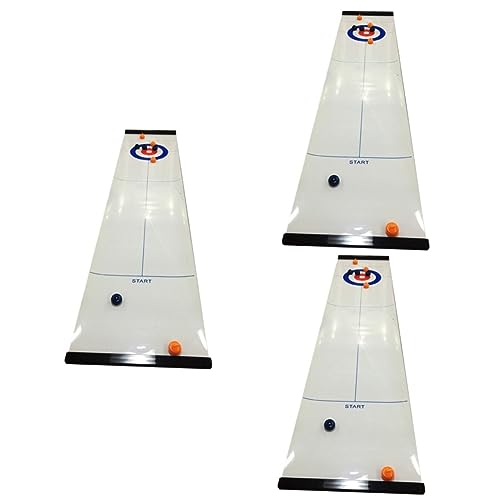 BESTonZON 3 Sätze Freizeitsportspielzeug Lernspielzeug Curlingball Spielzeug Tischspiel Spielzeug Ballspielzeug Desktop Curlingball von BESTonZON