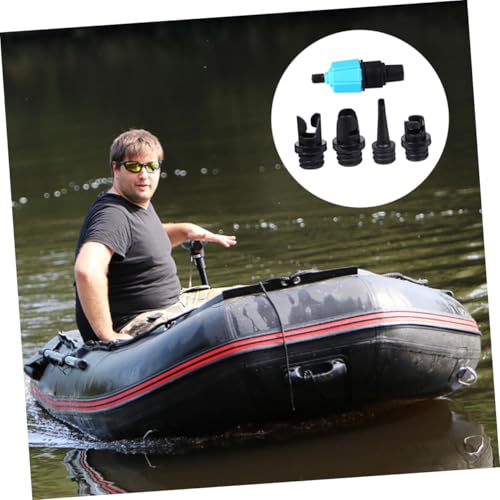BESTonZON Luftventil Adapter Set mit Düsen für Schlauchboote und Aufblasbare Boote Luftdichter Poolschlauch Anschluss Kompatibel mit Fahrzeug Kompressor Luftpumpe Leicht und Tragbar von BESTonZON
