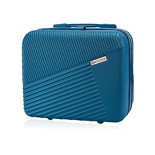 BETLEWSKI - Kosmetikkoffer Hartschale - Handgepäck Kleiner Koffer aus robustem ABS-Kunststoff mit Zwei Separate Fächer - 32 cm x 27 cm x 16 cm - Blau von BETLEWSKI