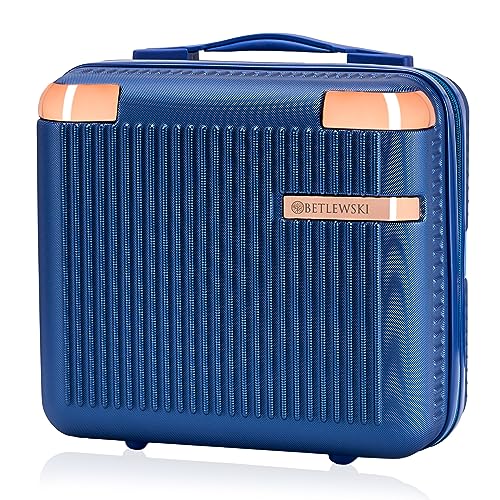 BETLEWSKI - Kosmetikkoffer Hartschale - Handgepäck Kleiner Koffer aus robustem ABS-Kunststoff mit Zwei Separate Fächer - 32 cm x 31 cm x 18 cm - Dunkelblau von BETLEWSKI