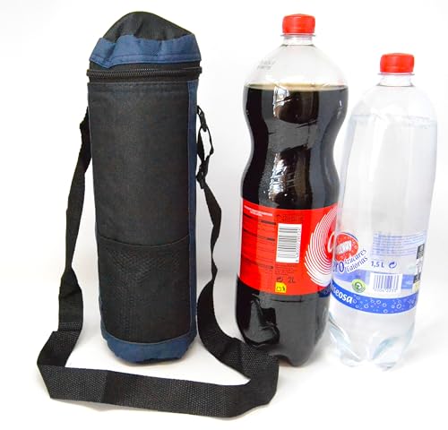 Blau, 1,5 und 2 Liter Flaschenkühler, flexibel, tragbar, für Strand, Camping, Kühltasche von BETTER WITH FRIENDS