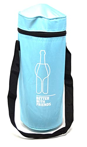 Blaue Kühltasche, 3 l, insgesamt 1/1,5 l, Flaschen, flexibel, tragbar, für Strand, Camping, Kühltasche, Camouflage, Militär, Cool Bag von BETTER WITH FRIENDS
