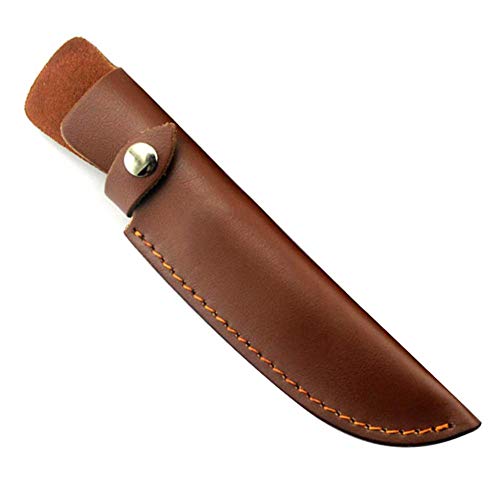BETTERLE Brown Leather Fixed Blade Messer Scheide - Jagdmesser Leder Scheiden Universal Messer Taschen Knife Sheath (#1-L) von BETTERLE