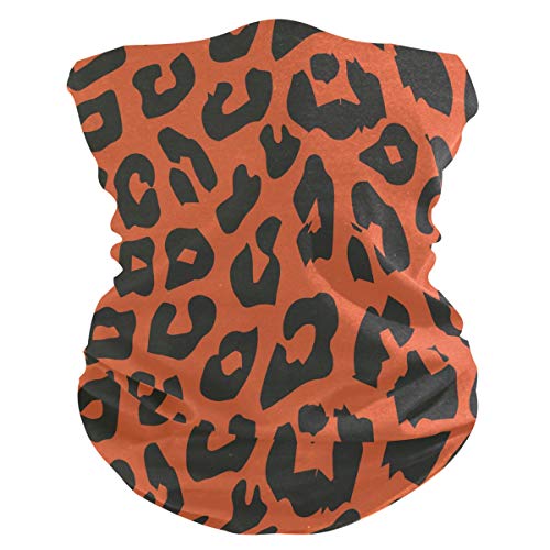 BEUSS Schwarzer Leopard Gesichtsmaske Outdoor Bandanas UV-Schutz Kopftuch Halstuch 3D Kopfbedeckung Gesichtsschal Stirnband für Sport Männer Frauen von BEUSS