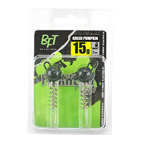 BFT Flexhead Pike Jighead 2er Pack Green Pumpkin 15g von BFT