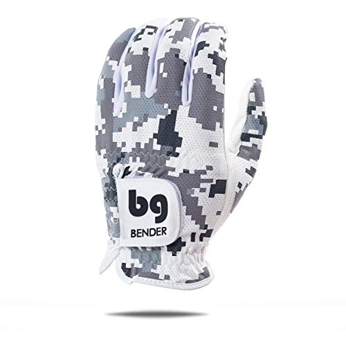 BG Bender Golfhandschuh | Auf der linken Seite tragen | (Grau Digital, Herren Large) von BG