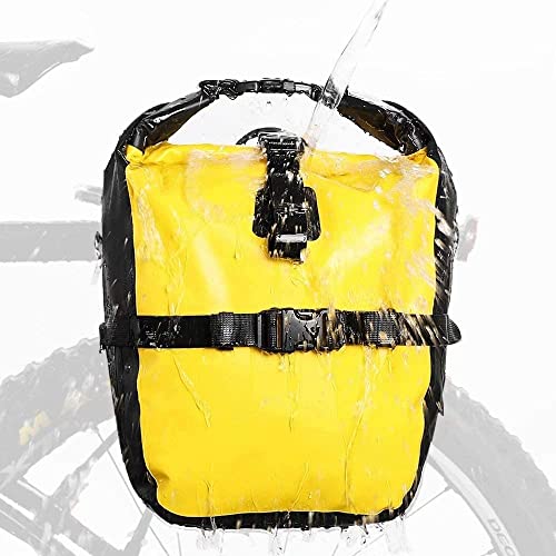 BHLTG Fahrradpaket 20L wasserdichte Fahrrad Koffer Bag Bike Zubehör Tragbare Fahrradtasche Trunk Pack Radfahren Reise Radfahren Tasche (Farbe : Yellow 20 1Pcs) von BHLTG