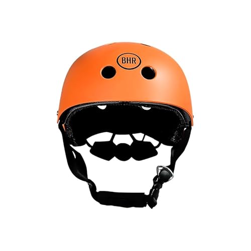 BHR 837 URBAN Elektroroller- und Scooter-Helm - CE-geprüfter City-Helm für Kinder und Erwachsene - Helm für Fahrrad, MTB, BMX, Skateboard, Skaten - Matt Orange, L von BHR