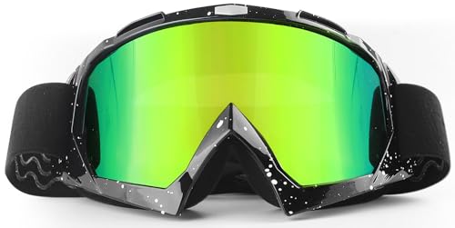 BIBIRE Motorradbrille, Motocross Brille Dirt Bike Off-Road Mtb Brille, Anti Fog UV Schutzbrille Staubdichte Oneal Brille für Motocross Fullface Helm, geeignet für Rennen, Skifahren, Klettern von BIBIRE