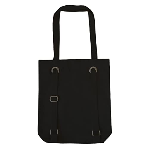 BIDBI Canvas Rucksack Shopper, Schwarz, Einheitsgröße, Canvas Rucksack Shopper von BIDBI