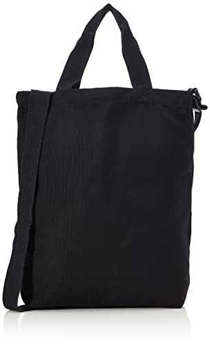 BIDBI Unisex Crossbody Shopper Bag Wiederverwendbare Einkaufstasche (1 Stück), Schwarz, Einheitsgröße, Umhängetasche von BIDBI