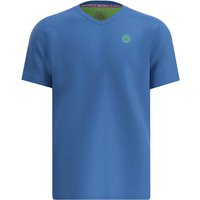 BIDI BADU Crew Inside Out V-Neck Tennisshirt Herren BLNGN - blue, neon green L von BIDI BADU