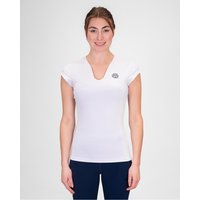 BIDI BADU Crew V-Neck Tennisshirt Damen WH - white S von BIDI BADU