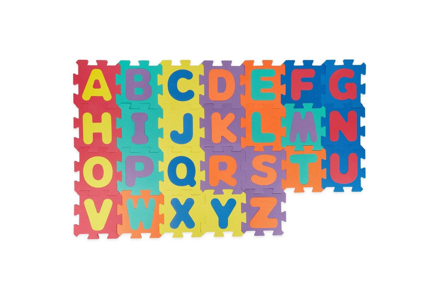 BIECO Steckpuzzle Bieco Puzzlematte, 60 tlg. Spielmatte Baby XXL Puzzle Kinder Krabbeldecke Baby Spielmatte Kinder Turnmatte Kinder Kinder Teppiche Krabbelmatte Baby Buchstaben Lernen Spielteppich Junge, Puzzleteile von BIECO